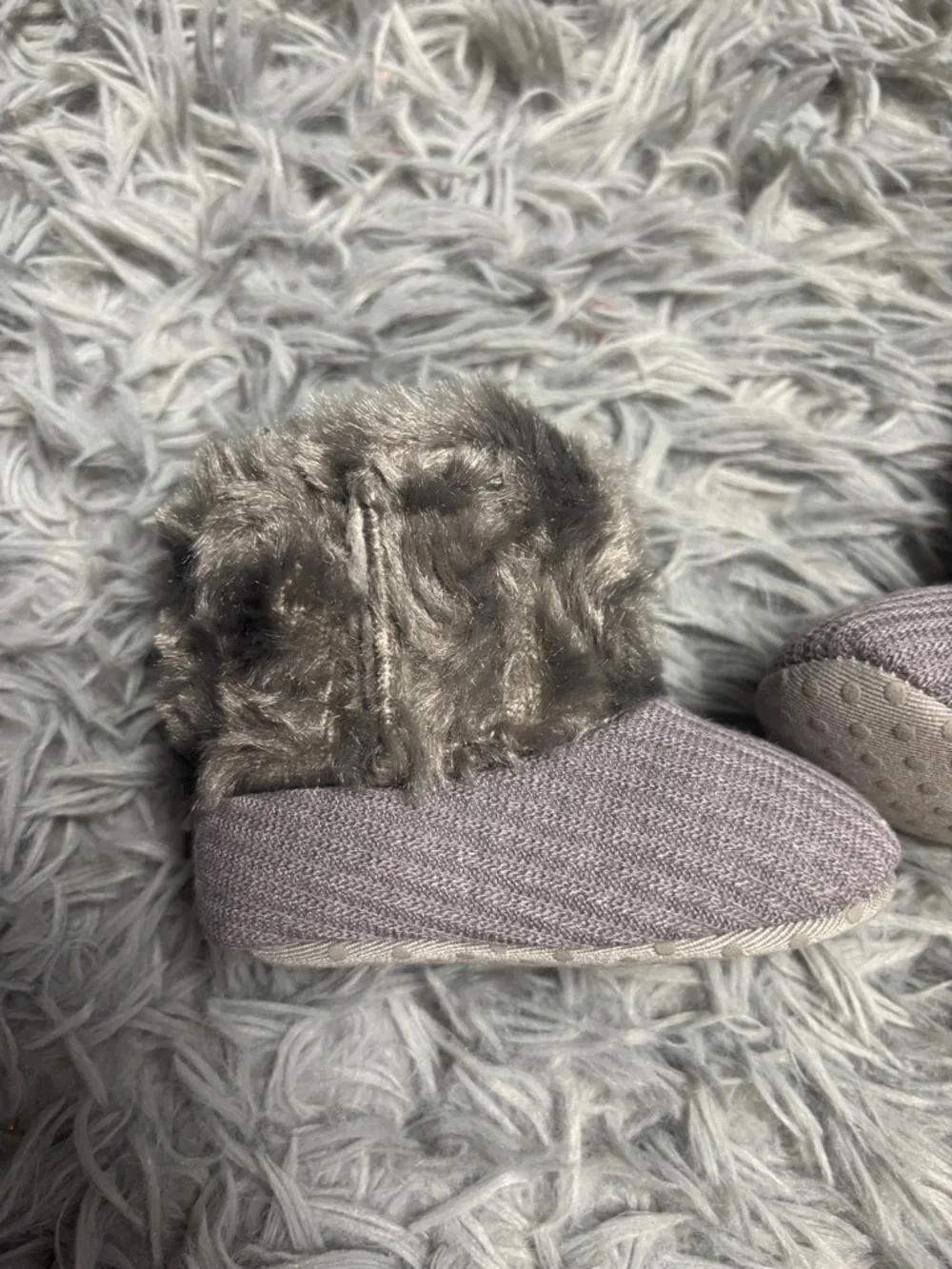 New Faux Fur Baby Booties